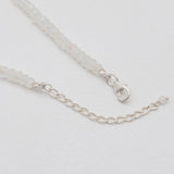 Rainbow Moonstone Silver Beads Necklaces