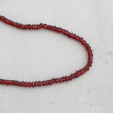 Garnet Silver Beads Necklace