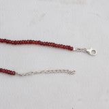 Garnet Silver Beads Necklace