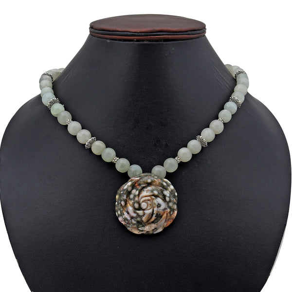 Green Amethyst & Ocean Jasper Beads Nacklaces