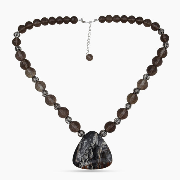 Agate & Smokey Quartz Beads Necklaces