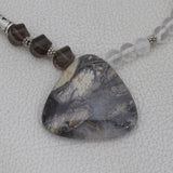 Smokey Quartz. Agate. Crystal Beads Necklaces