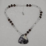 Smokey Quartz. Agate. Crystal Beads Necklaces