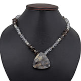 Smokey Quartz. Agate. Crystal Beads Necklaces