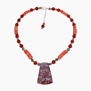 Carnelian Crazy Lace Agate Purple Chalcedony Beads Necklaces