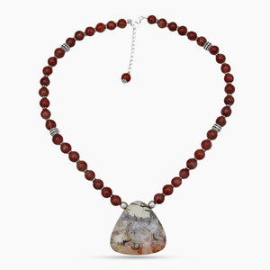 Sun Stone & Agate Beads Necklaces