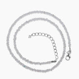 Blue Aquamarine Silver Beads Necklaces