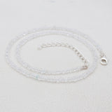 Blue Aquamarine Silver Beads Necklaces