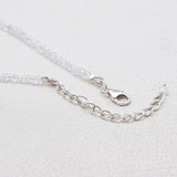 Blue Aquamarine Silver Beads Necklaces