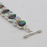Ethiopian Opal & Ammolite Silver Bracelets