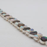Ethiopian Opal & Ammolite Silver Bracelets