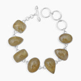 Rutilated Quartz Silver Bracelets