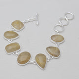 Rutilated Quartz Silver Bracelets