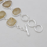 Rutilated Quartz Silver Bracelets