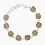 Rutilated Quartz Silver Bracelets
