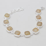 Rutilated Quartz Silver Bracelets
