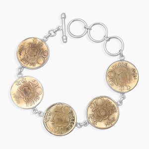20 Paisa Silver Coin Bracelets
