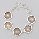Indian Ashoka Emblem Silver Coin Bracelets
