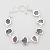 Ruby Zoisite Silver Bracelets