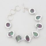 Ruby Zoisite Silver Bracelets