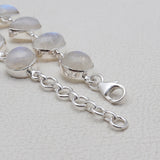 925 Silver Rainbow Moonstone Bracelets