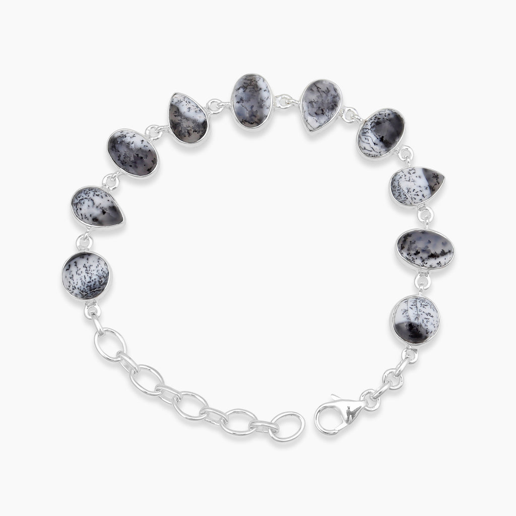 Dendritic Opal Silver Bracelets