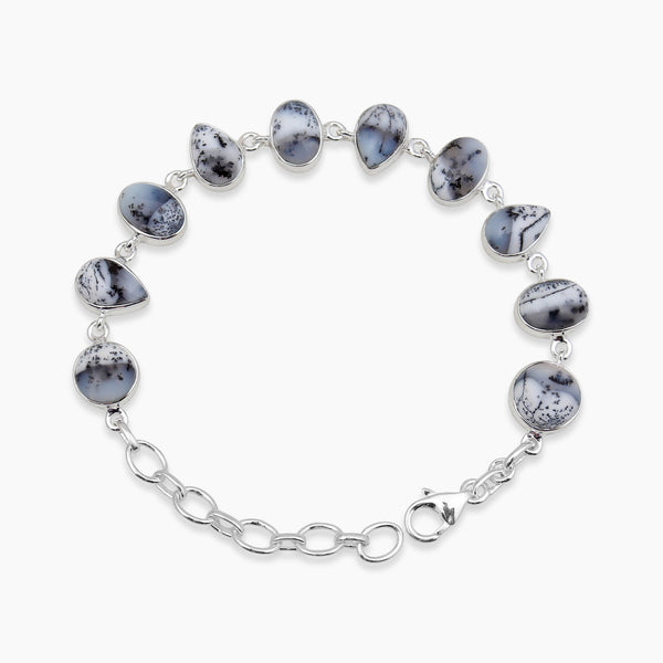 Dendritic Opal Silver Bracelets