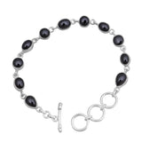 Black Onyx Silver Bracelets