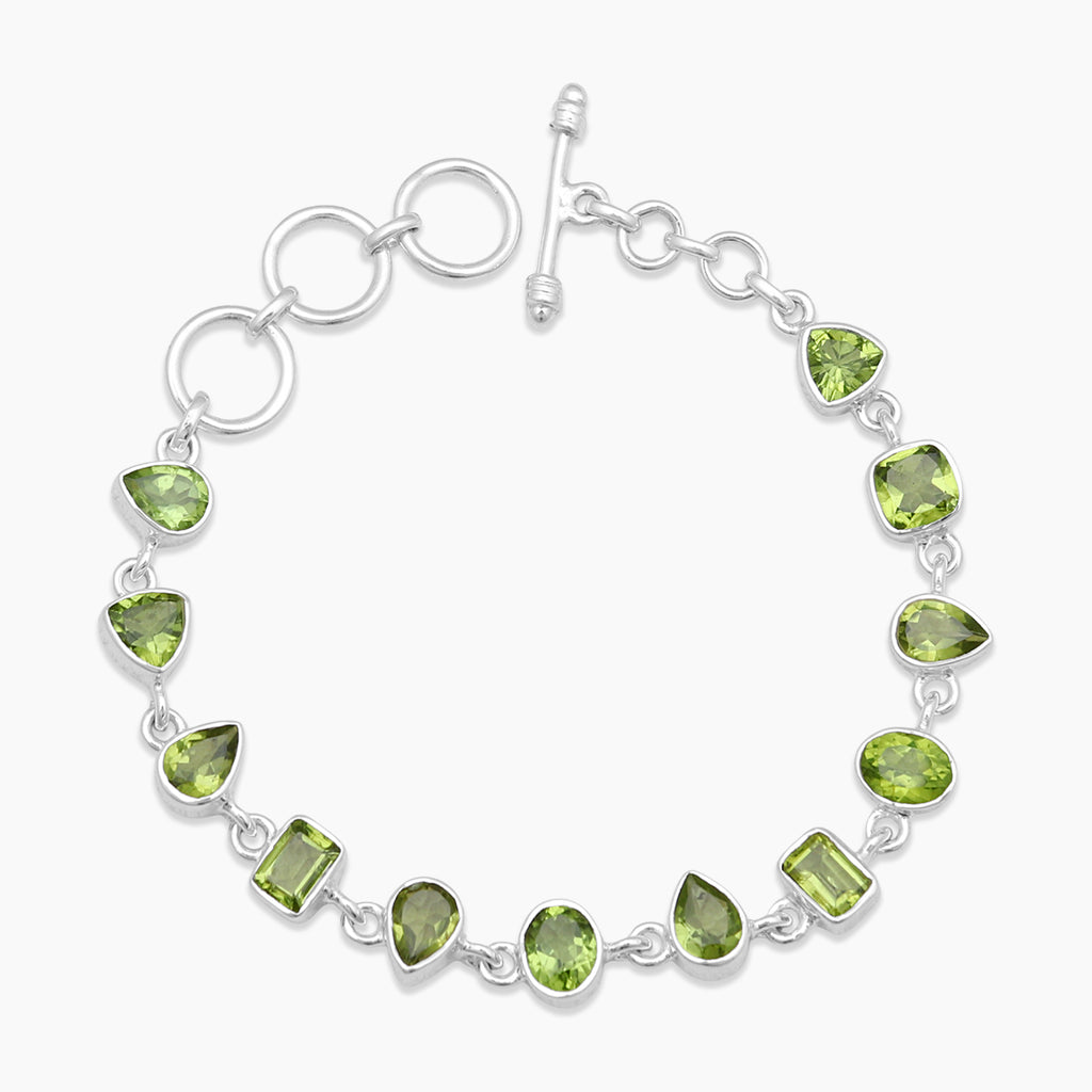 925 Sterling Silver Peridot Bracelets