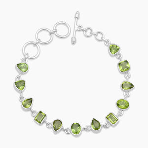 925 Sterling Silver Peridot Bracelets