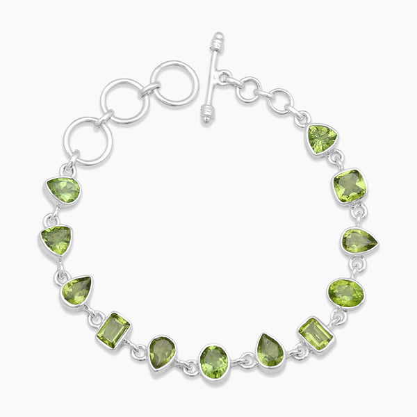 925 Sterling Silver Peridot Bracelets