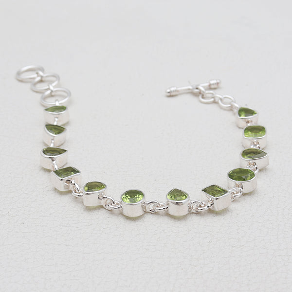 925 Sterling Silver Peridot Bracelets