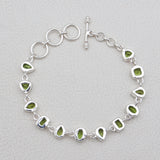 925 Sterling Silver Peridot Bracelets