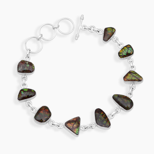 925 Sterling Silver Ammolite Bracelets