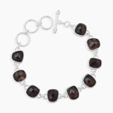 925 Sterling Silver Smoky Quartz Bracelets