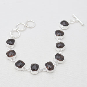 925 Sterling Silver Smoky Quartz Bracelets