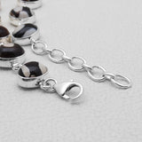 Peanut Wood Jasper Silver Bracelets