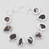 Peanut Wood Jasper Silver Bracelets