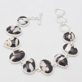 Peanut Wood Jasper Silver Bracelets