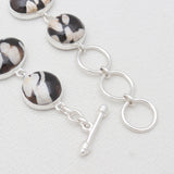 Peanut Wood Jasper Silver Bracelets