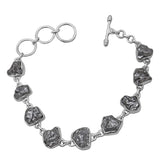 Natural Meteorite Silver Bracelet