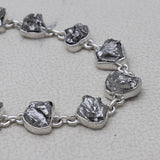 Natural Meteorite Silver Bracelet