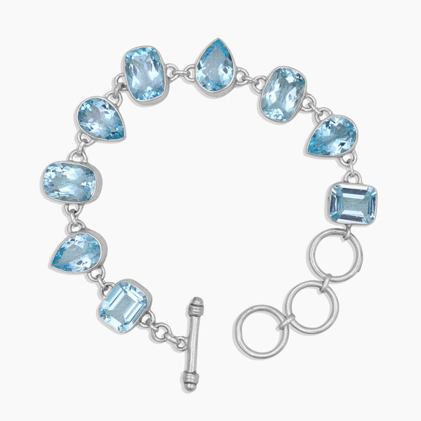 Blue Topaz Silver Bracelets