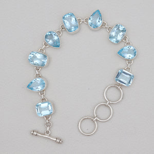Blue Topaz Silver Bracelets