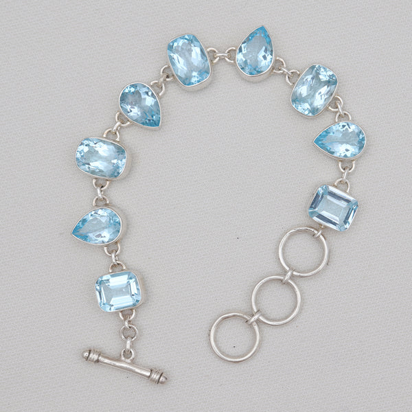 Blue Topaz Silver Bracelets