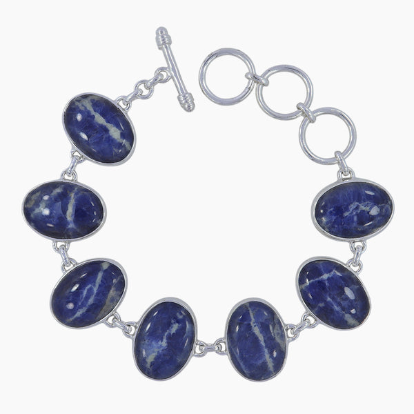925 Sterling Silver Sodalite Bracelets