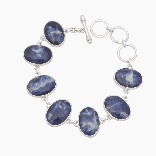 925 Sterling Silver Sodalite Bracelets
