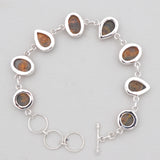 Natural Mustard Jasper Silver Bracelets