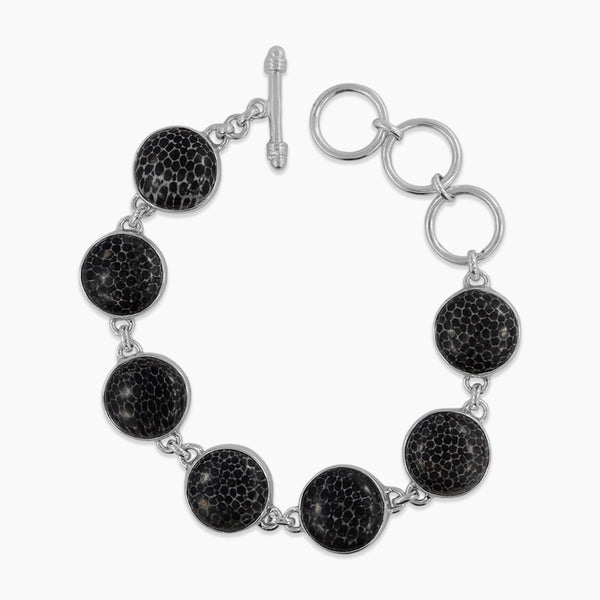 Fossil Coral Silver Bracelets