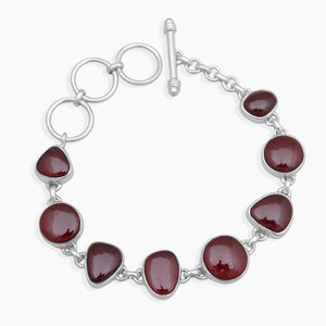 Hessonite Silver Bracelets